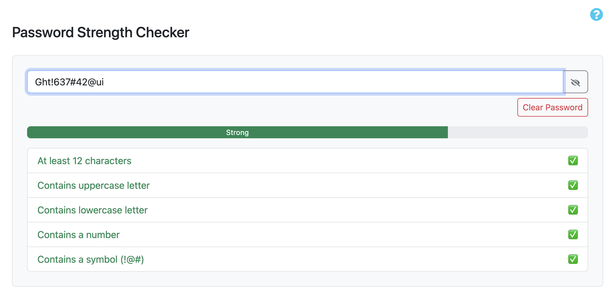 Password Creator Strong