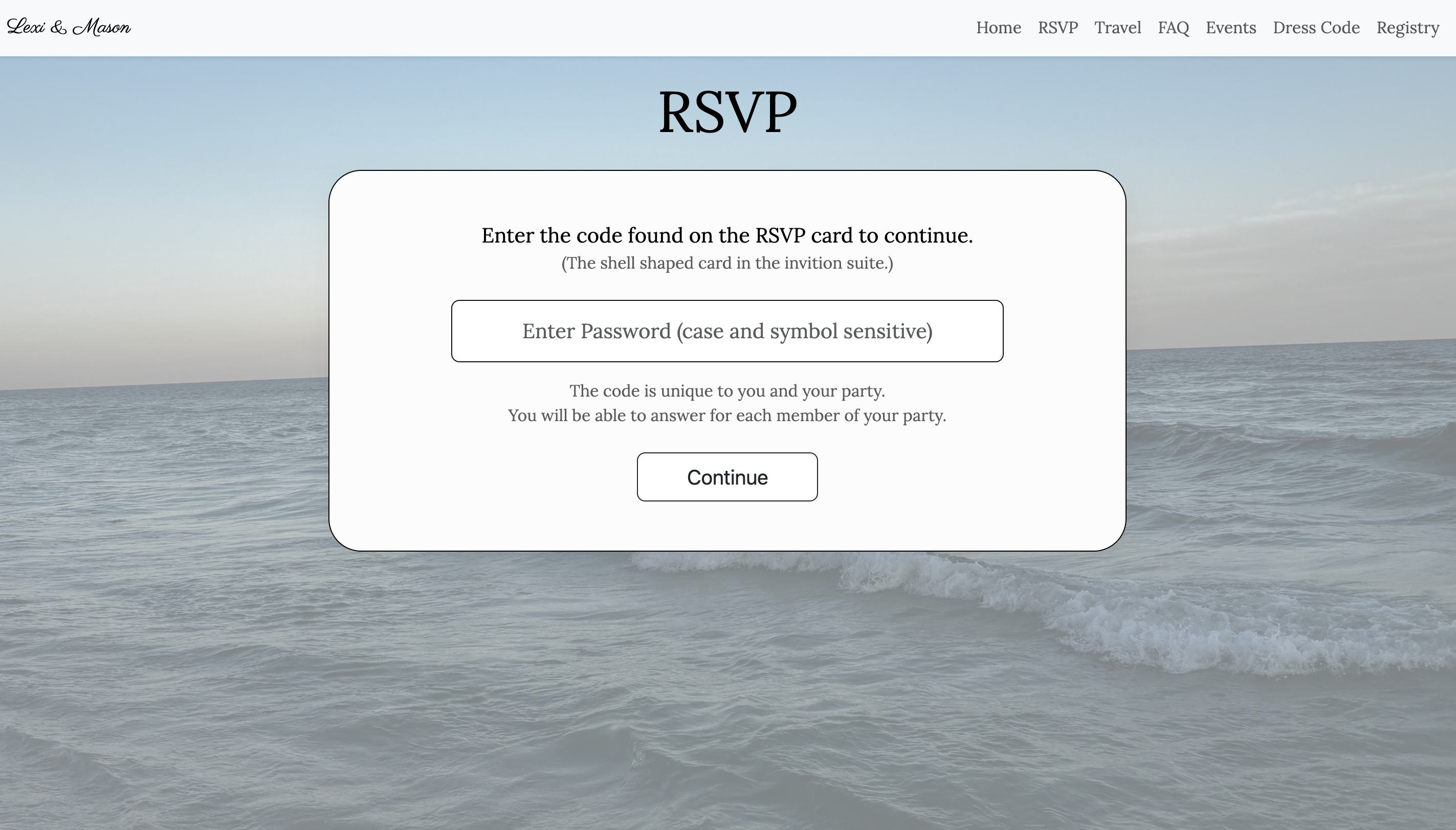 RSVP Page