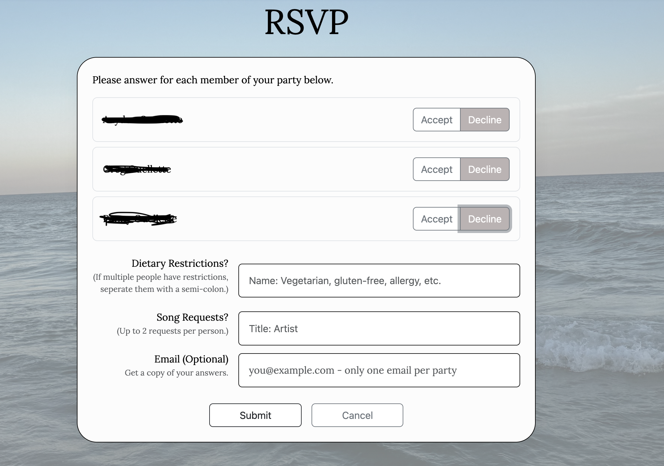 RSVP Form