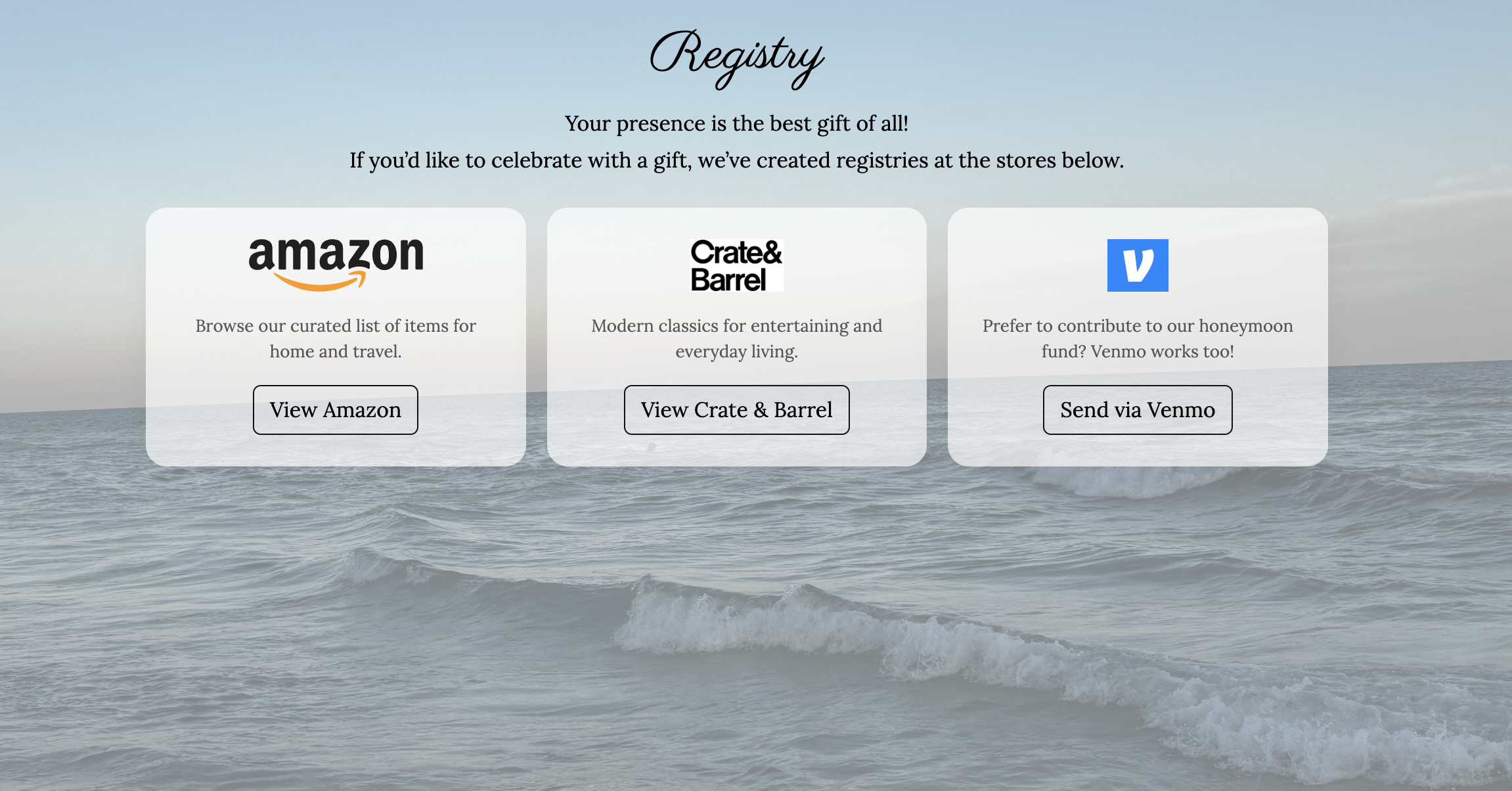 Registry Page